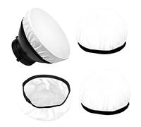 AIEX 4 Piezas 18 cm / 7inch Reflector Difusor, Beauty Dish Calcetín Difusor Cubierta de Lámpara Difusora de Fotografía Blanca Suave Tela de Cubierta de Difusor para Luz de Anillo Luz de Flash
