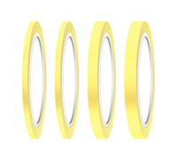 AIEX 4 Rollos Fine Line Tape, 3/6/12,6mm Adhesiva Cinta de Carrocero Cinta Pintor de Colores Cinta Enmascarar para Modelismo Coche Manualidades y Artes Decoración Escuela Oficina (Amarillo)