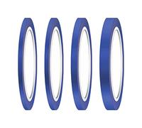 AIEX 4 Rollos Fine Line Tape, 3/6/12,6mm Adhesiva Cinta de Carrocero Cinta Pintor de Colores Cinta Enmascarar para Modelismo Coche Manualidades y Artes Decoración Escuela Oficina (Azul)