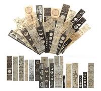 AIEX 40 Piezas Pegatinas Vintage de Astronomía Washi para Diario Pegatinas Estéticas Incluye Luna Planetas Espacio Galaxia Solar Celestial para Adultos Estudiantes Diario Scrapbooking