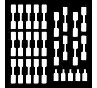 AIEX 500 Piezas Etiquetas de Precio de Joyería, Etiqueta de Joyería en Blanco Etiquetas de Identificación de Joyería Autoadhesivas Rectangulares para la Exhibición de Precios de Joyería (Rectángulo)