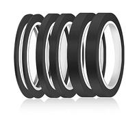 AIEX 6 Rollos Adhesiva Cinta 3/6/12,6 mm Ancho de Carrocero, Pintos, Enmascarar para Modelismo, Automoción, Coche, Escuela, Oficina, Proyectos de Bricolaje (Negro)