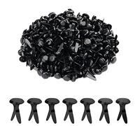 AIEX 600 piezas de metal con cierres de papel redondos, cierres de latón, broches ranurados para proyectos de bricolaje, scrapbooking de oficina, 12 x 8 mm (Negro)