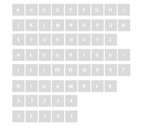 AIEX 62 Piezas Plantilla Letras y Numeros, Plantilla Letras para Pintar Plantilla de Artesanía para Dibujo Artístico (2.5cm)