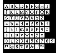 AIEX 70 Piezas Plantillas de Letras Plantillas de Letras y Números de Plástico Reutilizables de 2.5cm Plantillas de Alfabeto Plantillas de Números para Dibujo Artístico Escritura Artesanal DIY