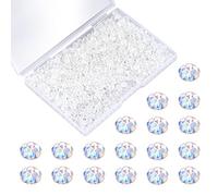 AIEX 800 Piezas Cuentas Redondas de Cristal, 6 mm Cuentas de Cristal Perlas Redondas Poliédricas Diy Perlas Cristal de Cristal Pulsera Collar Colgante Suministros Para la Fabricación Joyería