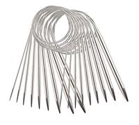 AIEX 9 Piezas Acero Inoxidable Juego De Agujas De Tejer - Circulares Agujas De Tejer De Hilo para Tejer Proyectos - 2,5 mm / 3,5 mm / 4,5 mm / 5,5 mm / 6 mm / 7 mm / 8 mm / 9 mm / 10 mm