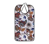 AIEX - Baberos para adultos con estampado floral impermeables para comer lavable a máquina y protector de ropa para mujer
