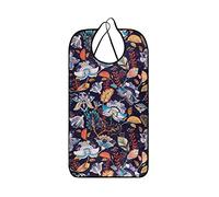 AIEX - Baberos para adultos, impermeables para comer, lavables y reutilizables, protectores de ropa para mujeres mayores, diseño floral
