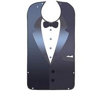AIEX Baberos Para Adultos Para Comer Hombres, Patrón De Pajarita Protectores De Ropa Lavables a Máquina Con Recogedor De Migas Para Hombres Mayores
