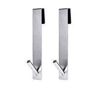 AIEX - Ganchos de puerta de ducha (2 unidades, 18 cm, acero inoxidable)