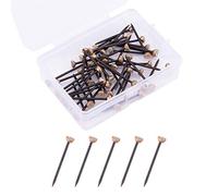 AIEX - Juego de 50 clavos de suspensión de fotos con caja de almacenamiento de plástico