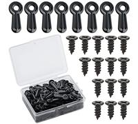 AIEX - Lote de 160 cierres de botón giratorio para marco de fotos y 160 unidades, cabeza plana, tornillos de suspensión para marco de fotos, planchado, pestillo giratorio para marcos de fotos y clips