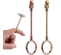 AIEX - Lote de 2 anillos para cigarrillos para mujer, color oro y oro rosa, M 17 mm
