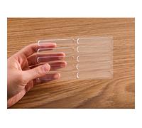 AIEX - Lote de 20 Tiras de Parachoques de Goma Transparente para Puerta de gabinete, Tapa de Cristal Antideslizante con Respaldo Adhesivo, Cierre Suave para Proteger Las Paredes