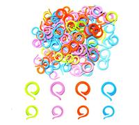 AIEX - Marcadores de punto de punto para tejer (120 unidades, 60 grandes, 60 pequeños anillos de marca de gancho de plástico, anillos de punto para tejer para coser de punto t - Colores aleatorios