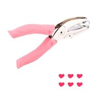 AIEX Perforadora en Forma Corazón, 5,5mm Mango Rosa Perforadora de un Solo Agujero para Papel para Manualidades DIY con Papel Etiquetas Boletos Scrapbooking