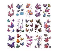 AIEX Tatuajes Temporales De Mariposa De 30 Piezas 140 Tatuajes De Mariposa De Flores De Varios Estilos Pegatinas Tatuajes 3d Impermeables Para Favores De Fiesta Clientes Diarios