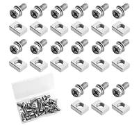 AIEX Tornillos Batería, 32 Piezas Tornillos Batería Moto para Proyectos de Bricolaje de Scooter ATV, Juego de Pernos y Tuercas de Acero Inoxidable 304 Nuts and Bolts (10x16 mm)