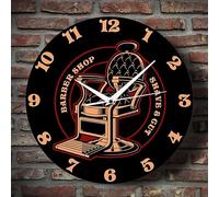 AIFLM Reloj de Pared de Regalo de Peluquero Personalizado Reloj de Arte de Pared de Texto Personalizado Reloj de la Peluquería del Salón Reloj de Pared de la Cocina de la Sala de Estar del Dormitorio