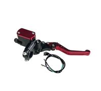 AIFOCER Palanca bomba hidráulica universal cilindro embrague freno delantero motocicleta 7/8" 22mm compatible con Honda pinza freno(Red Right)