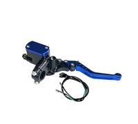 AIFOCER Palanca bomba hidráulica universal cilindro embrague freno delantero motocicleta 7/8" 22mm compatible con Honda pinza freno(Blue Right)