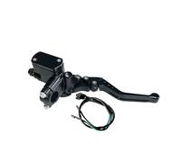 AIFOCER Palanca bomba hidráulica universal cilindro embrague freno delantero motocicleta 7/8" 22mm compatible con Honda pinza freno(Black Right)