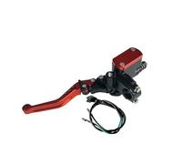 AIFOCER Palanca bomba hidráulica universal cilindro embrague freno delantero motocicleta 7/8" 22mm compatible con Honda pinza freno(Orange Left)