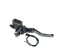 AIFOCER Palanca bomba hidráulica universal cilindro embrague freno delantero motocicleta 7/8" 22mm compatible con Honda pinza freno(Grey Right)