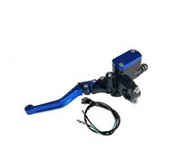 AIFOCER Palanca bomba hidráulica universal cilindro embrague freno delantero motocicleta 7/8" 22mm compatible con Honda pinza freno(Blue Left)