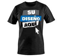 AIGAT Unisex Talla 3XL - Personalizadas por Encargo Su Diseño Cualquier Foto Imagen Logotipo Texto Impresas Camisa De Colores Surtidos Camisetas Impresión Trasera - Negro