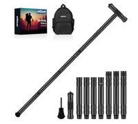 aiGear 6/7/8 Tubo Bastones de Senderismo Regulable con 3 Herramientas Negra | Bastones Trekking con 3 Accesorios, Aluminio Procesado por CNC, Altura Regulable, para Senderismo Viaje Camping Mochila