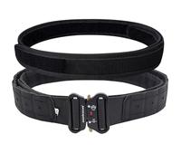 aiGear Cinturón Táctico | Cinturón de Combate MOLLE Para Hombre | Servicio Ajustable | Diseñado Para Actividades Militares al Aire Libre | Cintura 80-90 cm(TBB-35S)