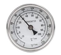 Aiggend Termómetro de dial, termómetro para líquidos, termómetro para elaboración de cerveza, termómetro de cerveza de metal de acero inoxidable NPT de 1/2 pulgada, termómetro para elaboración