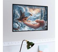 Aigle à tête Blanche Dans Les nuages étoilés Puzzles 500 Piezas Obra De Arte Abstracta Faune Sauvage Rompecabezas para Adultos Decoración Hogar Moderno DIY Creativo Desafío 500 PCS
