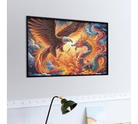 Aigle à tête Blanche Dragon coloré enflammé Puzzle 1000 Piezas Regalo Ideal Original Faune Sauvage Rompecabezas 3D Obra De Arte para Hombres Y Mujeres DIY Creativo Aliviar Estrés 1000 PCS