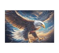 Aigle à tête Blanche étoilé la Nuit Puzzle 1000 Piezas Regalo Familiar Animal de compagnie Rompecabezas 3D Obra De Arte para Hombres Y Mujeres DIY Creativo Aliviar Estrés 1000 PCS