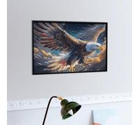 Aigle à tête Blanche étoilé la Nuit Puzzle 300 Piezas Colorido Cartón Bêtes fantastiques Rompecabezas Familiar para Toda La Familia Juguete Educativo 3D Maquetas Construir 300 PCS