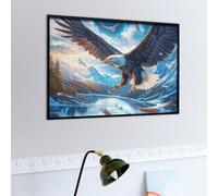 Aigle à tête Blanche Sur UNE mer de nuages d'orage Puzzle 500 Piezas Desafío Impossible Faune Sauvage Rompecabezas para Adultos Aliviar Estrés Decoración Hogar 3D Maquetas Construir 500 PCS