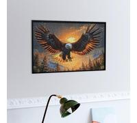 Aigle à tête Blanche Volant au Coucher du Soleil Puzzle 300 Piezas Alivio De Estrés Faune Sauvage Rompecabezas para Hombres Y Mujeres Decoración Hogar Estera Portátil 3D Moderno 300 PCS