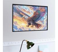 Aigle à tête Blanche Volant au Coucher du Soleil Puzzle 500 Piezas Maquetas Construir 3D Detalladas Faune Sauvage Rompecabezas Educativo para Familia Aliviar Estrés Estera Portátil Moderno 500 PCS