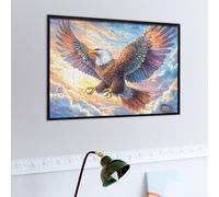 Aigle à tête Blanche Volant au Coucher du Soleil Puzzles 500 Piezas Construir Maquetas Faune paysagère rêveuse Rompecabezas para Adultos Desafío Intelectual Juguete Educativo 3D Moderno 500 PCS