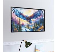 Aigle à tête Blanche Volant Dans le Ciel Bleu Puzzle 1000 Piezas Decoración De Sala Faune Sauvage Rompecabezas para Adultos 3D DIY Creativo Desafío Intelectual Juguete Educativo 1000 PCS