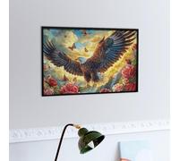 Aigle à tête Blanche Volant Dans le Ciel Bleu Puzzle 300 Piezas Colorido Moderno Faune Sauvage Rompecabezas para Adultos Obra De Arte Familiar Estera Portátil DIY Creativo 300 PCS