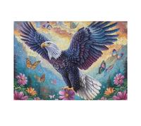 Aigle à tête Blanche Volant Dans le Ciel Bleu Puzzle 300 Piezas Regalo Familiar Animal de compagnie Rompecabezas 3D Obra De Arte para Hombres Y Mujeres DIY Creativo Aliviar Estrés 300 PCS