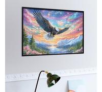 Aigle à tête blanche volant dans le ciel bleu Puzzle 500 Piezas Educativo Familiar Interactivo Animal de compagnie Rompecabezas 3D Para Toda La Familia Aliviar Estrés Decoración Hogar Portátil 500 PCS
