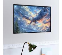 Aigle à tête Blanche Volant Dans le Ciel Bleu Puzzle 500 Piezas Regalo Ideal Original Faune Sauvage Rompecabezas 3D Obra De Arte para Hombres Y Mujeres DIY Creativo Aliviar Estrés 500 PCS