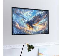 Aigle à tête Blanche Volant Dans le Ciel Bleu Puzzles 1000 Piezas Decorativo Hogar Faune Sauvage Obra De Arte Rompecabezas Familiar para Adultos Desafío Intelectual DIY Creativo 1000 PCS