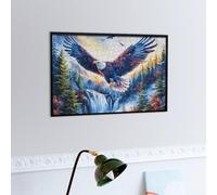 Aigle à tête Blanche Volant Dans le Ciel Bleu Puzzles 300 Piezas Alivio Estrés Familiar Bêtes fantastiques Rompecabezas 3D para Toda La Familia Juguete Educativo Desafío Intelectual 300 PCS