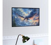 Aigle à tête Blanche Volant Dans le Ciel Bleu Puzzles 300 Piezas Impossible Desafío Faune Sauvage Rompecabezas para Adultos Aliviar Estrés Decoración Hogar DIY Moderno Portátil 300 PCS